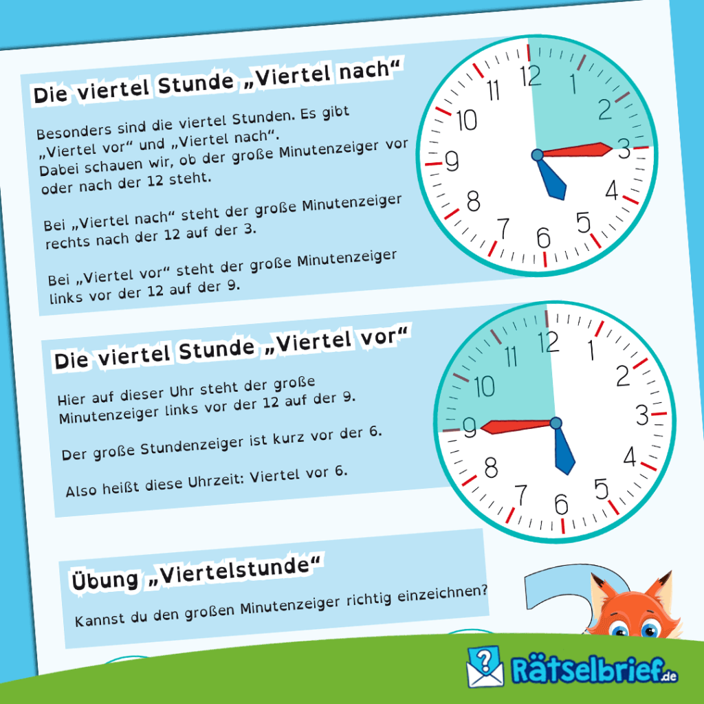 Die Uhr lernen für Kinder - personalisiertes Lernheft mit Erklär-Geschichte
